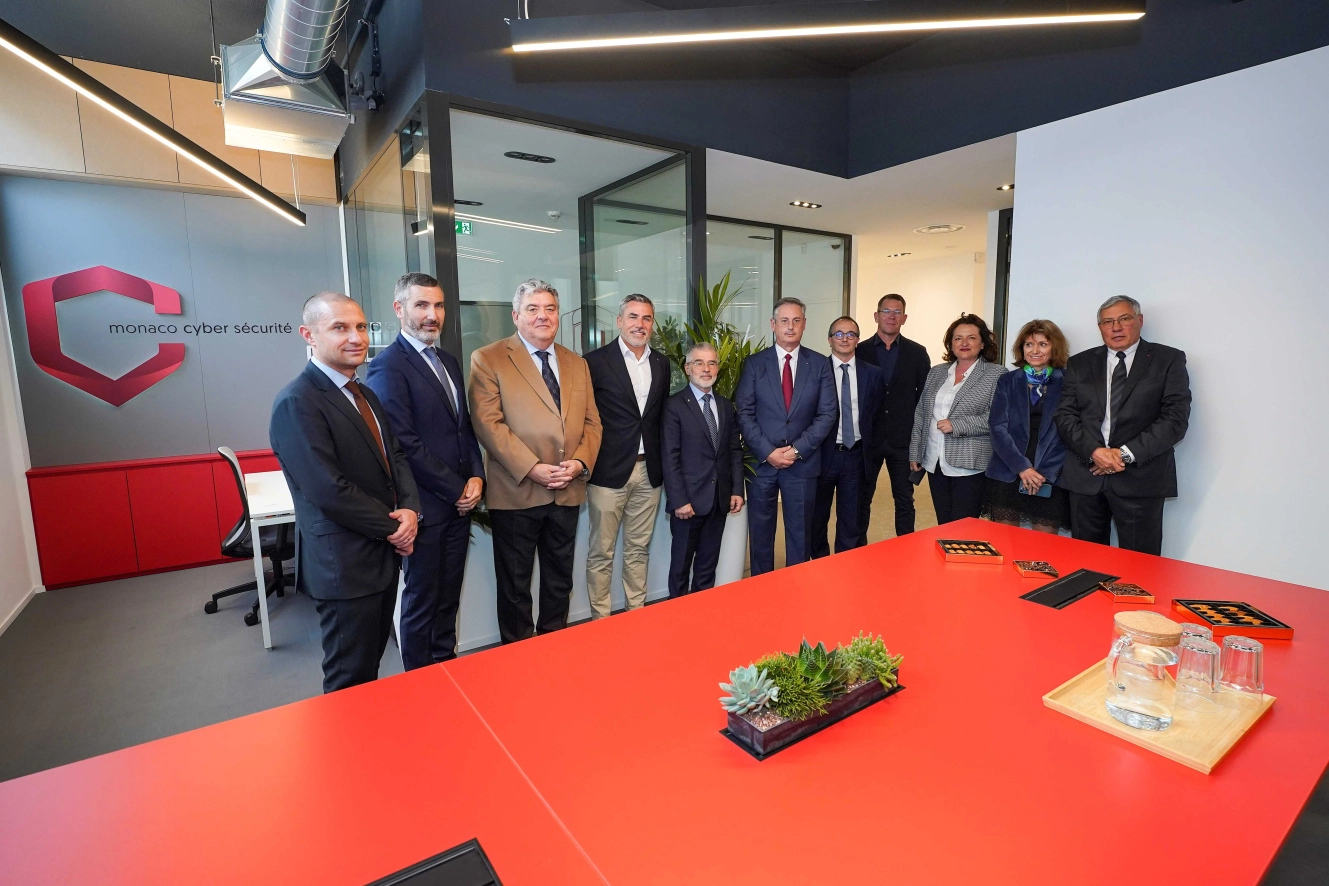 Le Ministre d’Etat Pierre Dartout en visite à Monaco Cyber Sécurité